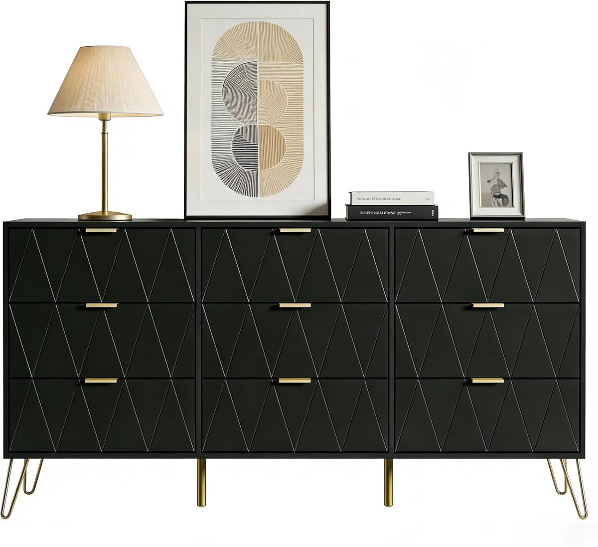 Commode - Dressoir - Ladekast - 150x34x74 cm - Zwart - UEV