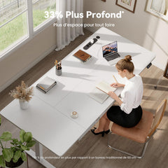 Zit sta bureau - Elektrisch - Verstelbaar - 180x80 cm - Wit - SOLAVERO