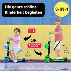 Kinderstep - 3 wielen - Kinder step jongens - LED Wielen - Verstelbaar - Blauw - YOLEO