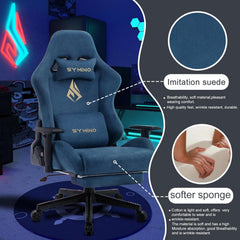 Ergonomische Bureaustoel -  Office Chair - Gamestoel - Volwassenen - Blauw - SYMINO
