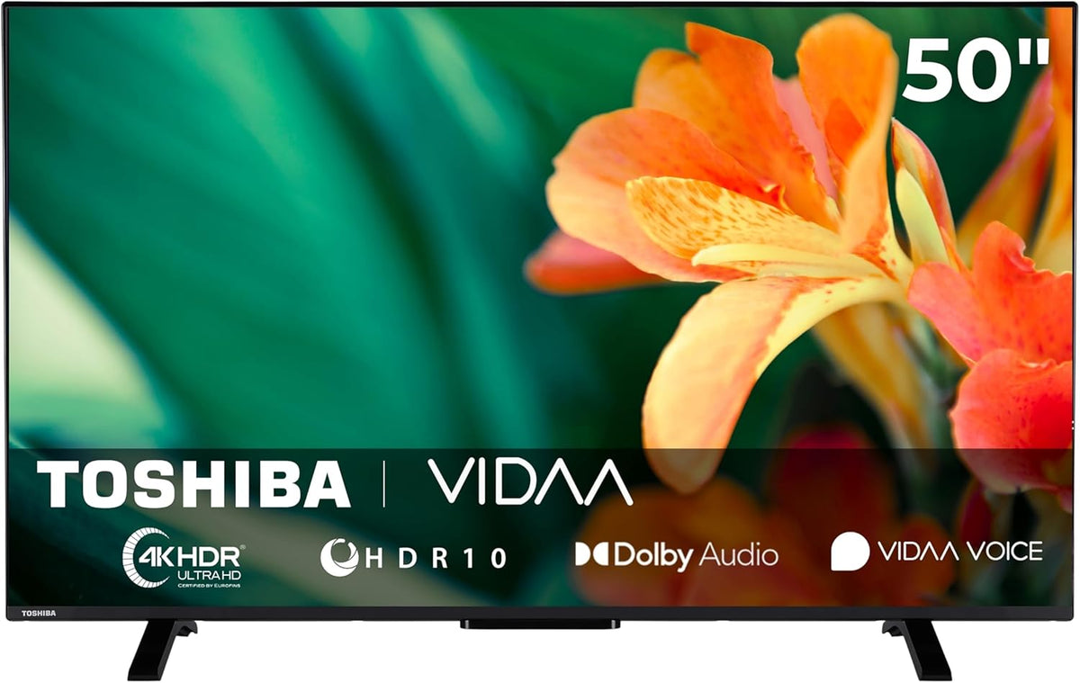 Toshiba VIDAA 50 inch Smart TV 4K UHD TV HDR Smart TV met geïntegreerde triple-Tuner, LED TV 50UV2363DA (2026)