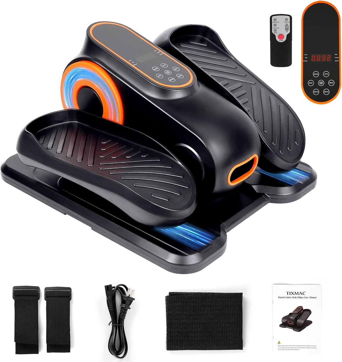 Stoelfiets - Voor ouderen - Bureaufiets - Bewegingstrainer - Zwart - TIXMAC