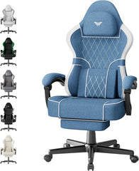 Ergonomische Bureaustoel - Office Chair - Gamestoel - Volwassenen - Blauw - Ferghana
