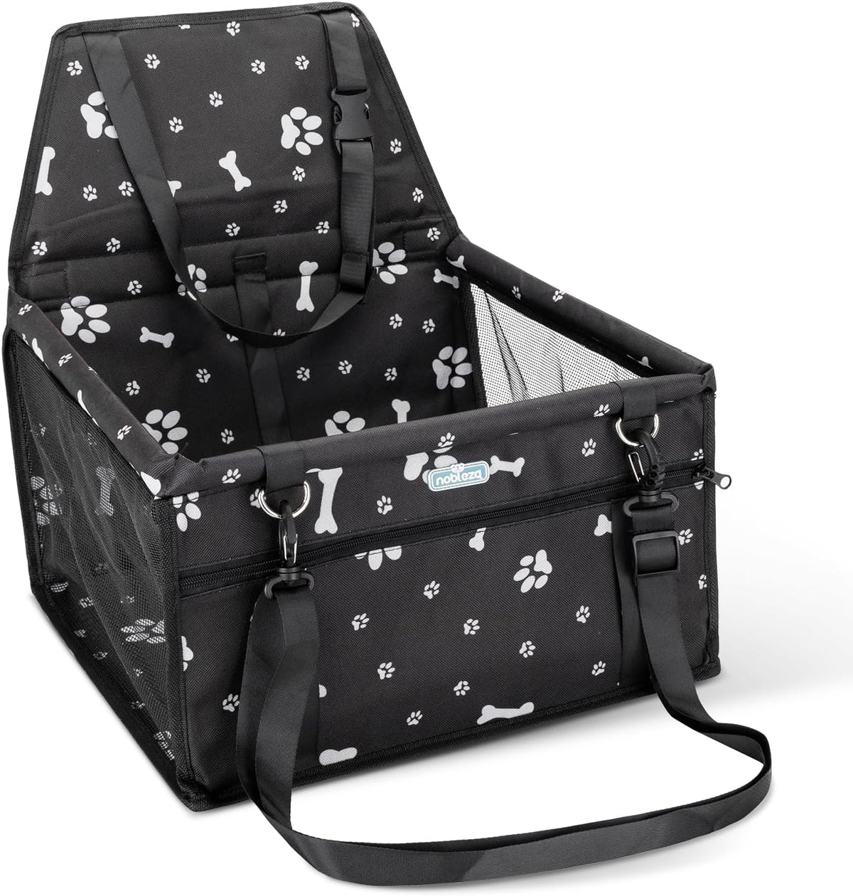 Hondenmand auto - Autostoel hond - 40x34x25 cm - Zwart - Nobleza