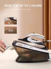 Stoomstrijkijzer met stoomgenerator - Met station - 2400W - Zwart - CIKKY