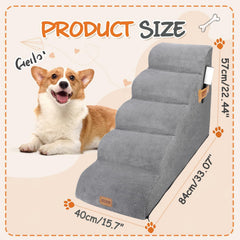 Hondentrapje voor honden - 40x84x57 cm - Grijs - Nobleza