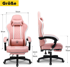 Ergonomische Bureaustoel -  Office Chair - Gamestoel - Volwassenen - Roze - GTPLAYER - LR002