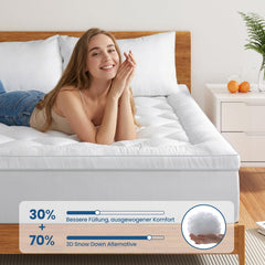 BedStory Matrastopper, 90 x 200 cm, wit, 800 g/m², ultrazachte matrastopper met diepe zakken, machinewasbare matrasbeschermer, geschikt voor matrassen met een dikte tot 40 cm