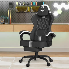 Ergonomische Bureaustoel -  Office Chair - Gamestoel - Volwassenen - Zwart/Wit - ST