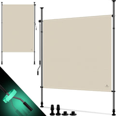 KESSER® Klemluifel - Balkonluifel - Zonwering - 100x310 cm - Beige