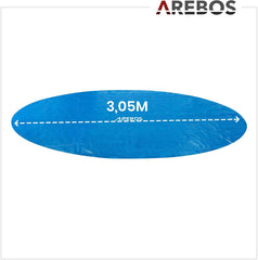 Zwembad Afdekzeil - Rond - Solarzeil - 305 cm - Blauw - Arebos