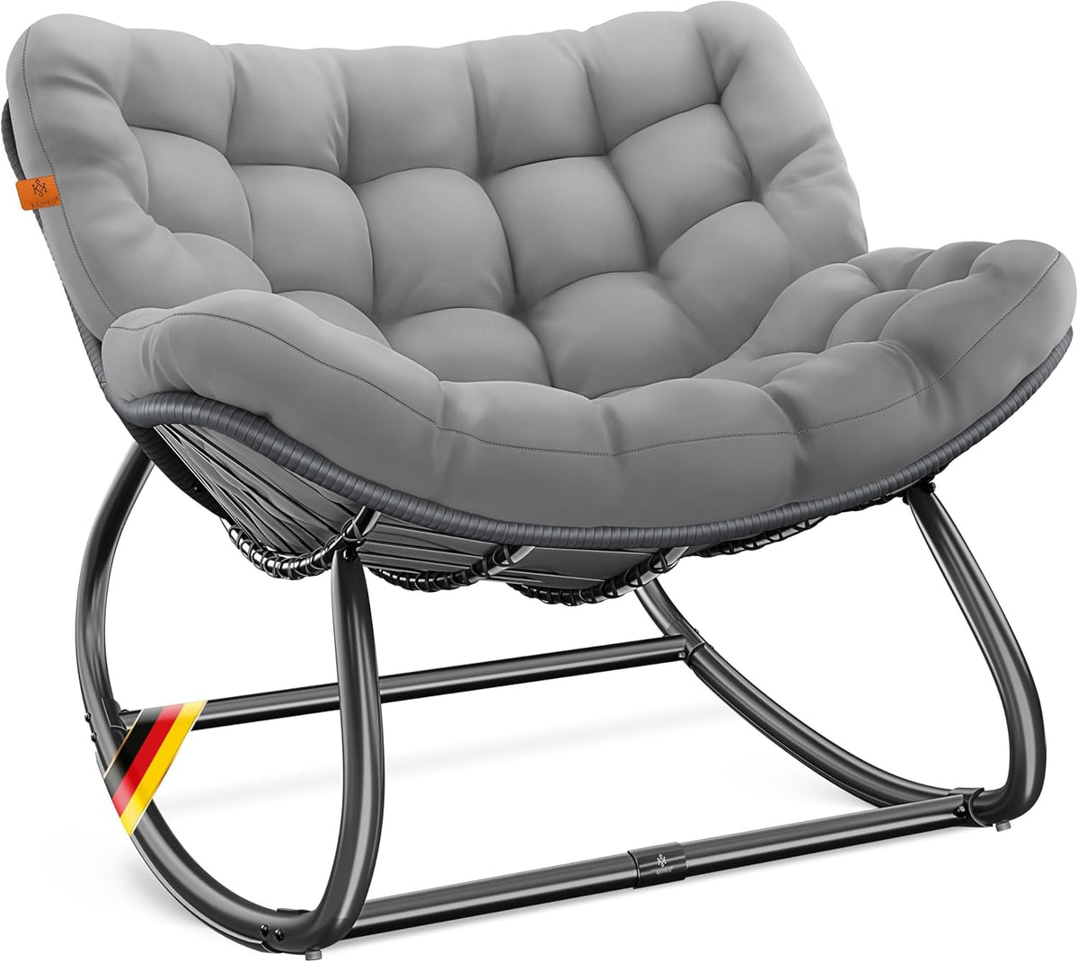 KESSER® Ergonomische schommelstoel - Relaxstoel - Antislip - Grijs