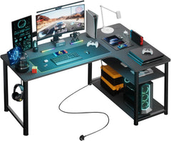 Gaming bureau - Gaming desk - Hoekbureau - 120x80 cm - Zwart - GTPLAYER