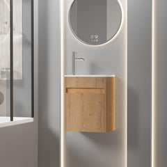 UEV Wastafel met onderkast 40,6 cm, gastentoilet wastafel, natuur