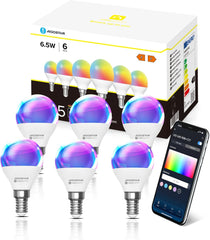 E14 LED lamp - Dimbaar - Smart lamp - 6,5W - 6 stuks - Aigostar