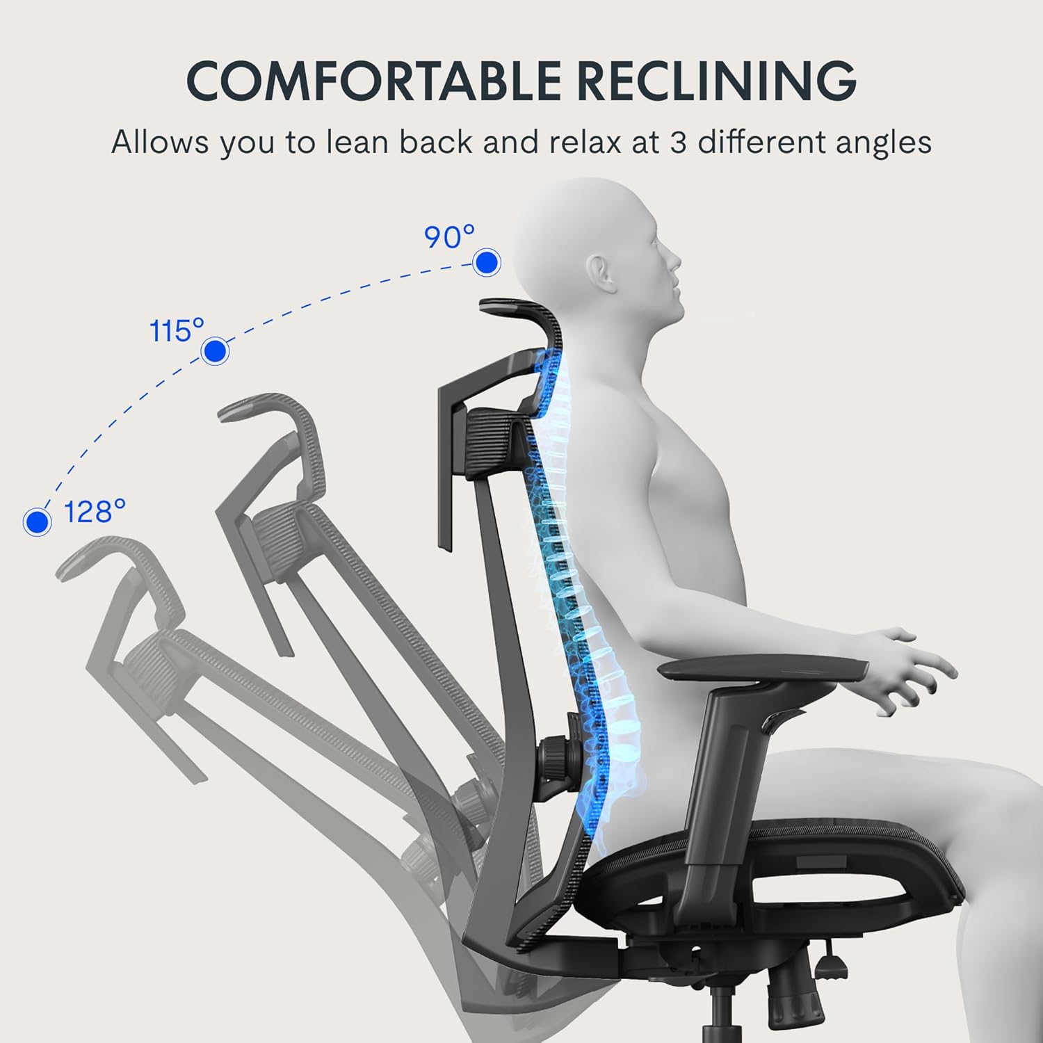 Ergonomische Bureaustoel -  Office Chair - Gamestoel - Volwassenen - Zwart - FLEXISPOT