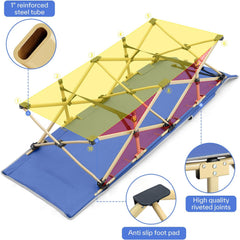 Veldbed, logeerbed, inklapbaar, 188 x 71 x 37 cm, tot 204 kg, campingbed, extra breed, voor camping, reizen, tuin, outdoor, binnen