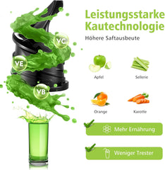 Slowjuicer - Sapcentrifuge - Groenten en fruit - Grijs - AOBOSI