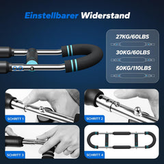 Muscle Pump - Borst trainer - Buikspiertrainer - 27-50 kg - Zwart - MERACH •
