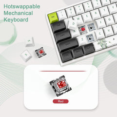 Gaming toetsenbord - Mechanisch toetsenbord - Mechanical Keyboard - 60% - Wit - MIHIYIRY