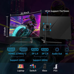 Gaming Monitor - Beeldscherm computer - 34 inch - Curved - 165Hz - UWQHD - Minifire