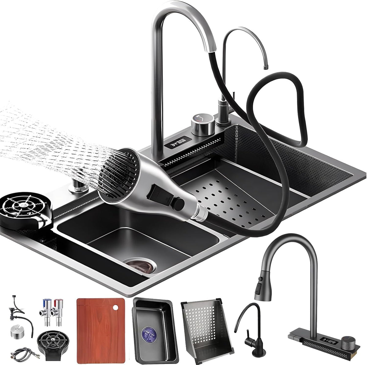 Spoelbak - Wasbak - Keuken - RVS - 65x50 cm