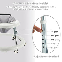 Loopstoel - Baby walker - Loopwagen - Opvouwbaar - Wit
