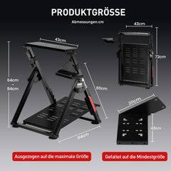 Wheel stand - Racestuur standaard - Stuurwielhouder - Zwart - GTPLAYER