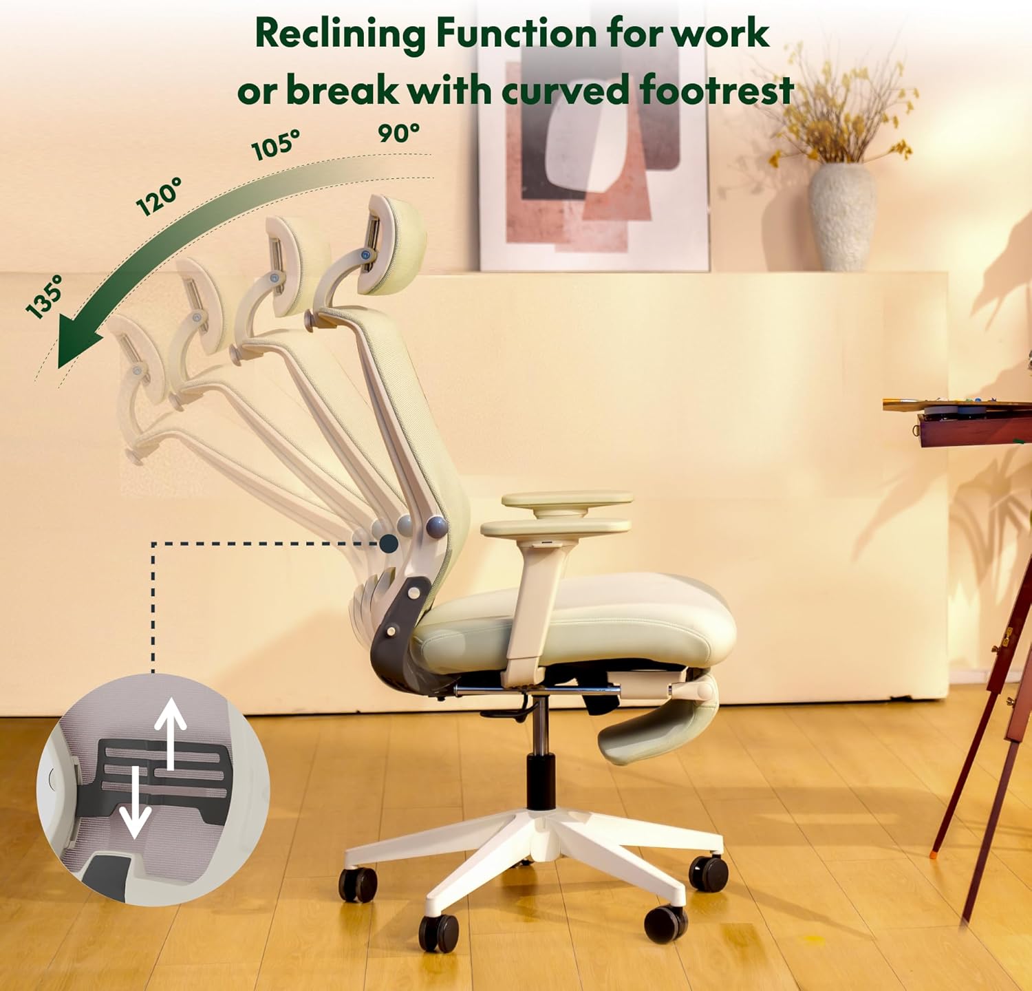 Ergonomische Bureaustoel -  Office Chair - Gamestoel - Volwassenen - Groen - FLEXISPOT