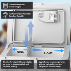 Koelbox Elektrisch – 12V en 230 volt - Coolbox - Frigobox - 40L – Antraciet