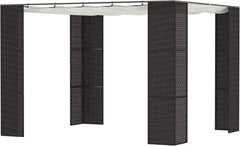 Pergola intrekbaar - Paviljoen - 3x3 m - Zwart/Crème - Outsunny