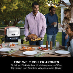 Ninja Woodfire 8-in-1 Elektrische Buitenoven, Pizzaoven en BBQ-rookoven - OO101EU •