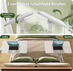 Laptoptafel - Bijzettafel - Verstelbaar - Op wielen - Wit - Gibbon Mounts