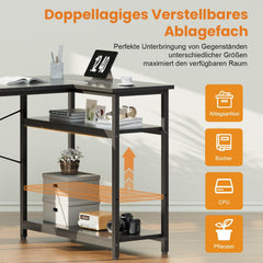 Bureau - Computertafel - Computerbureau - 110x80 cm - Zwart - HLONONE