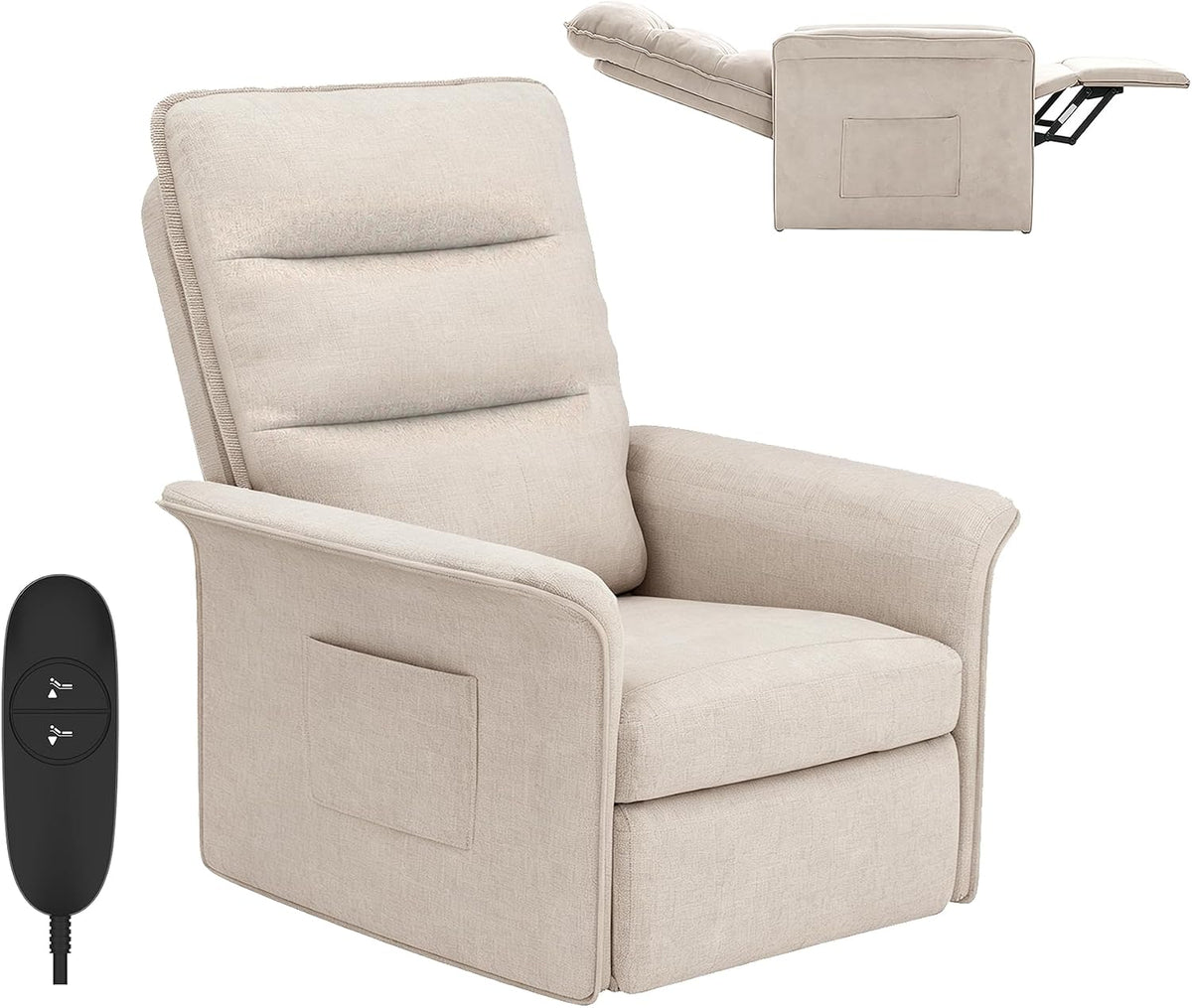 Fauteuil met armleuning - Relaxfauteuil - Relaxstoel - Elektrisch - Beige - X1BG-V2 - FLEXISPOT