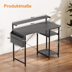 Bureau - Computertafel - Computerbureau - 100x48 cm - Grijs