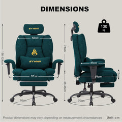 Ergonomische Bureaustoel -  Office Chair - Gamestoel - Volwassenen - Groen - SYMINO