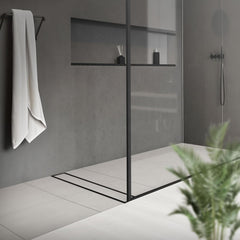 Doucheput - Douchegoot - Douche afvoer - Zwart - 90 cm - LuxeBath