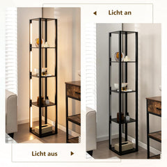 Vloerlamp - Staande lamp - 163 cm - Zwart - COSTWAY