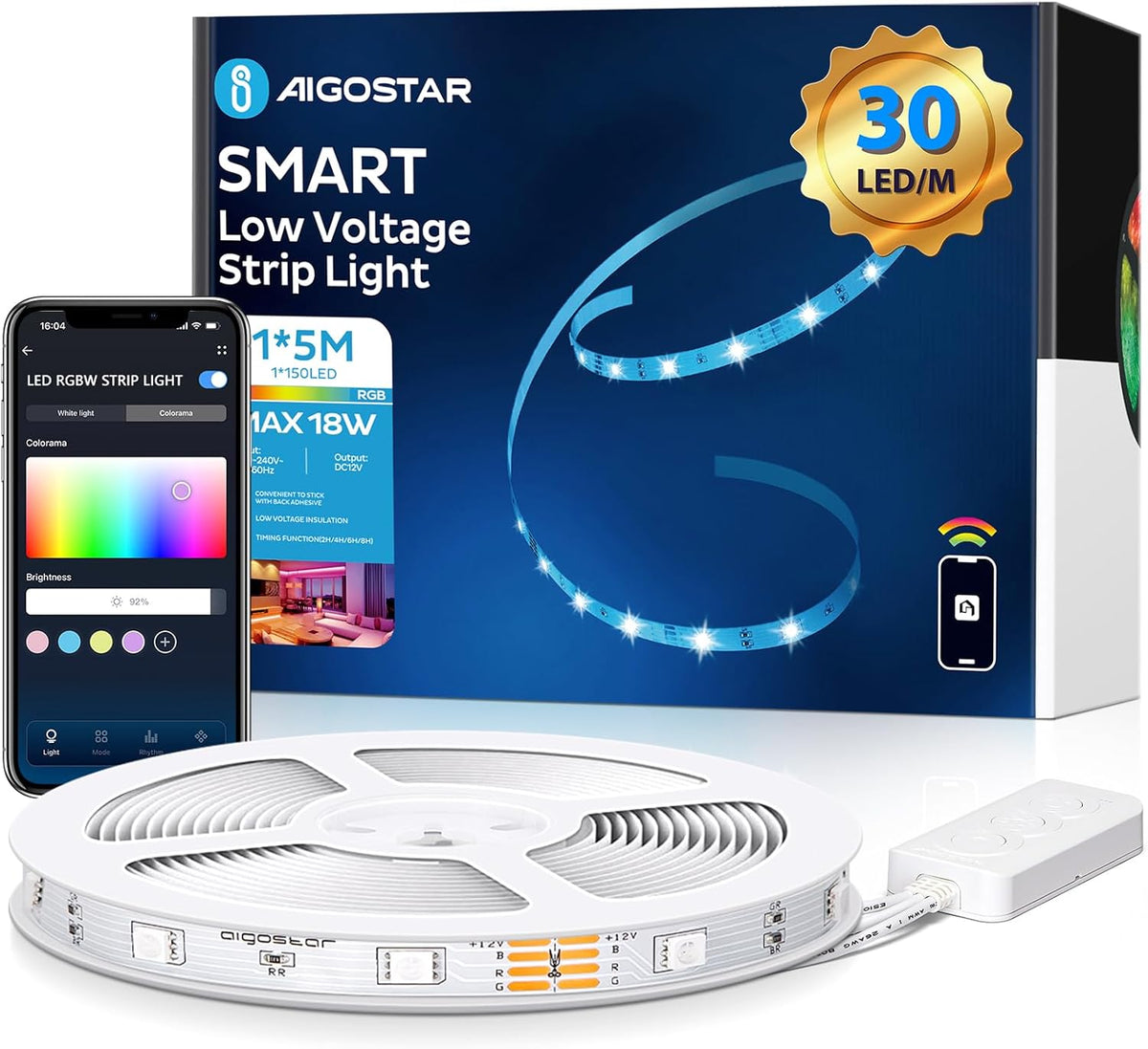 Led strip - Ledstrip - 5 meter - RGB - Aigostar