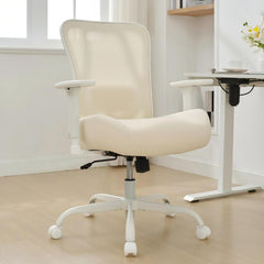 Ergonomische Bureaustoel -  Office Chair - Gamestoel - Volwassenen - Beige - UEV