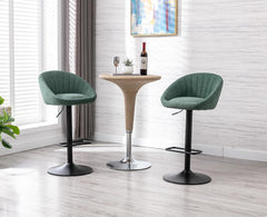 Barkrukken set van 2 - Barstoel met rugleuning - Barkruk - Barstoelen - Groen - Ya-Home