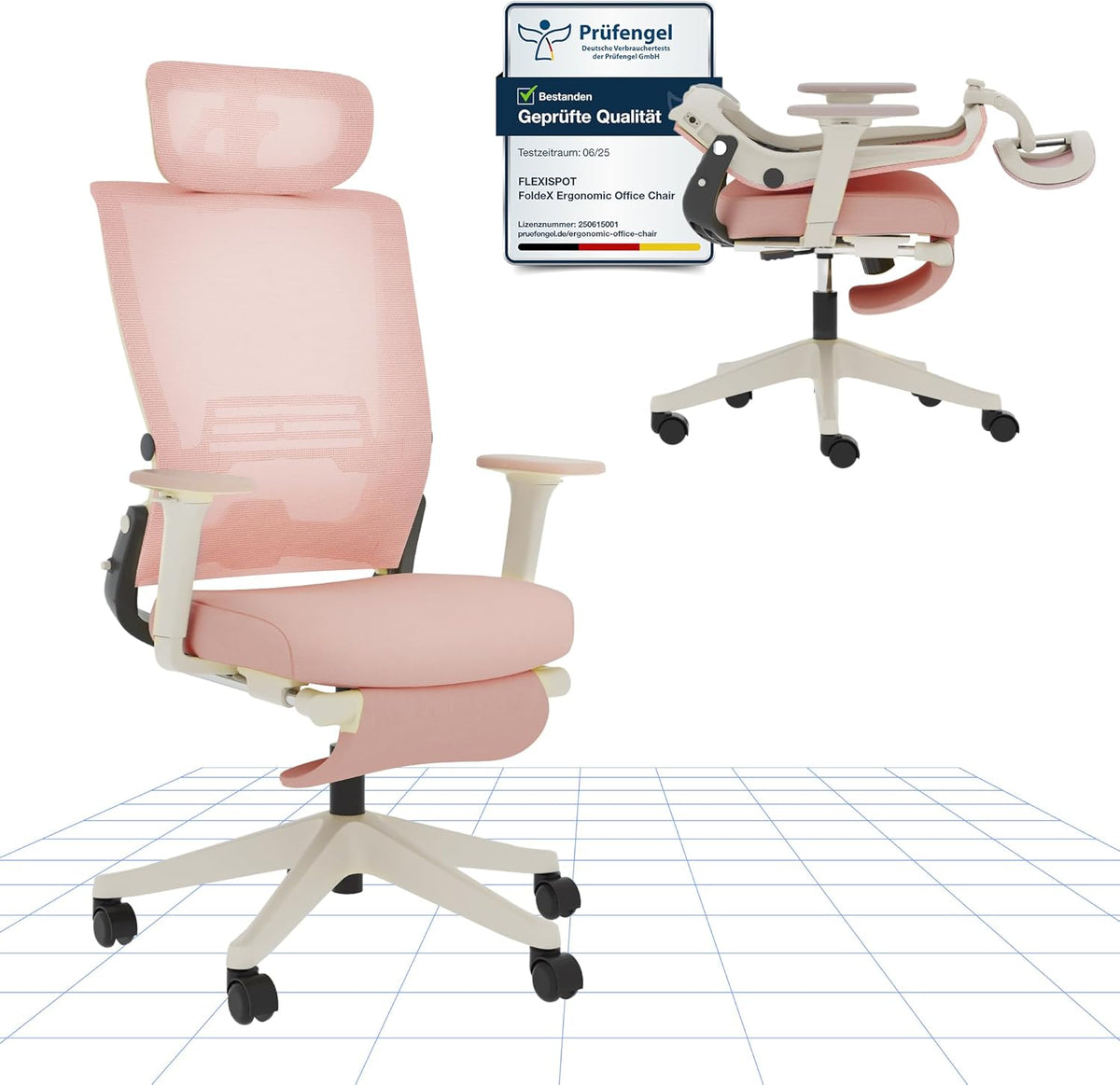 Ergonomische Bureaustoel -  Office Chair - Gamestoel - Volwassenen - Roze - FLEXISPOT