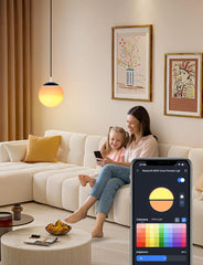 Hanglamp - RGB LED - Dimbaar - Zwart - Aigostar