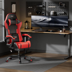Ergonomische Bureaustoel -  Office Chair - Gamestoel - Volwassenen - Zwart/Rood - HLDIRECT
