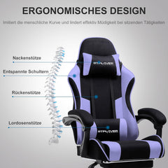 Ergonomische Bureaustoel -  Office Chair - Gamestoel - Volwassenen - Paars - GTPLAYER