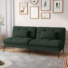 Slaapbank 2 persoons - Logeerbed - Bedbank - 174x51x72 cm - Groen - COMHOMA