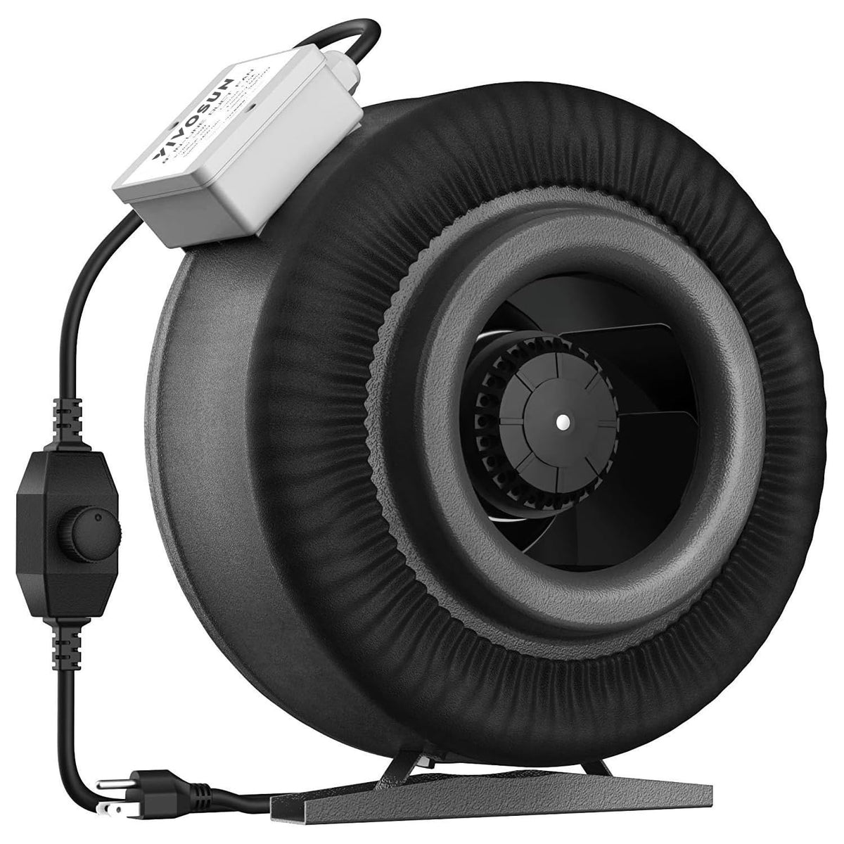 Buisventilator - Kanaalventilator - Inline Ventilator - Regelbaar - Zwart - Z8 - VIVOSUN •