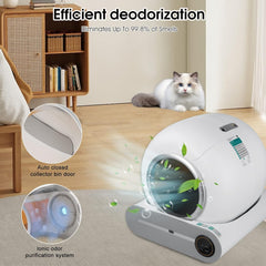 Automatische Kattenbak XXL - 65L - Zelfreinigende Kattenbak - Incl. App •