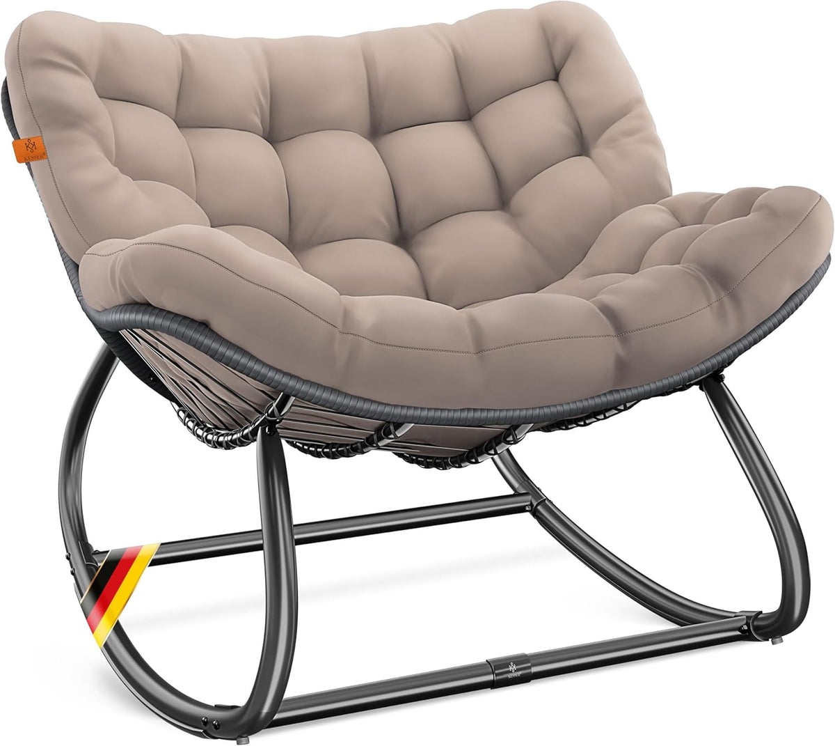 KESSER® Ergonomische schommelstoel - Relaxstoel - Antislip - Beige •